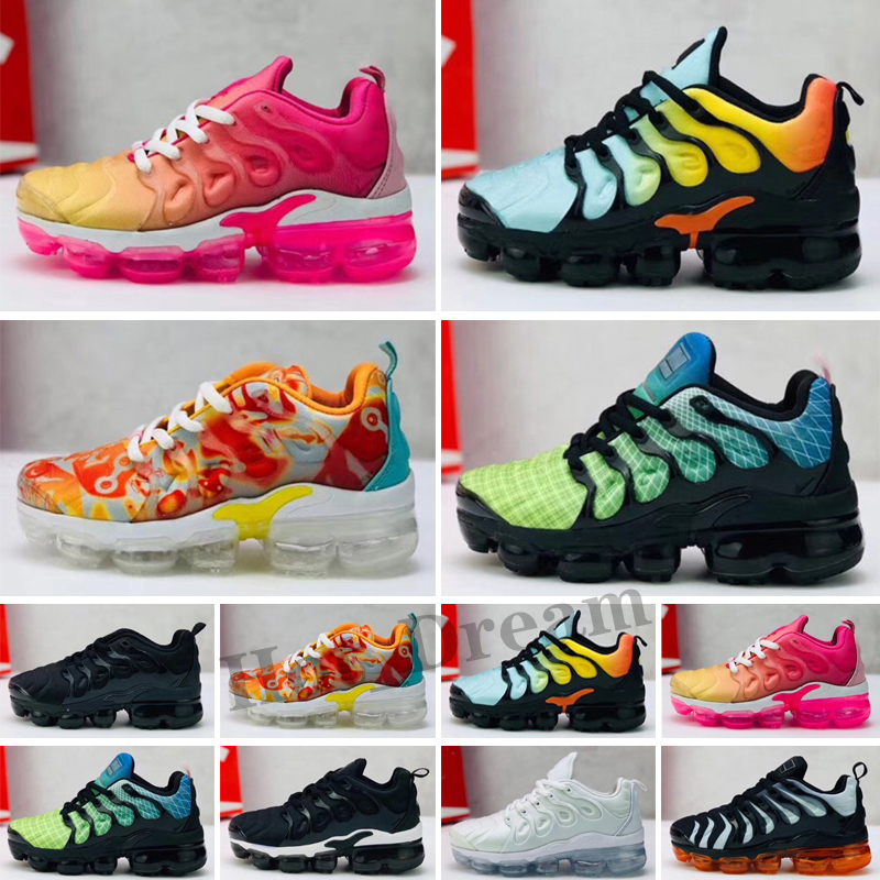 

Plus TN Kids Shoes 2022 Designer Baby Outdoor Running Shoe Light Blue Barely Volt Sunset Pastel Platinum Tint Midnight Navy Children Sneaker, Factory outlet