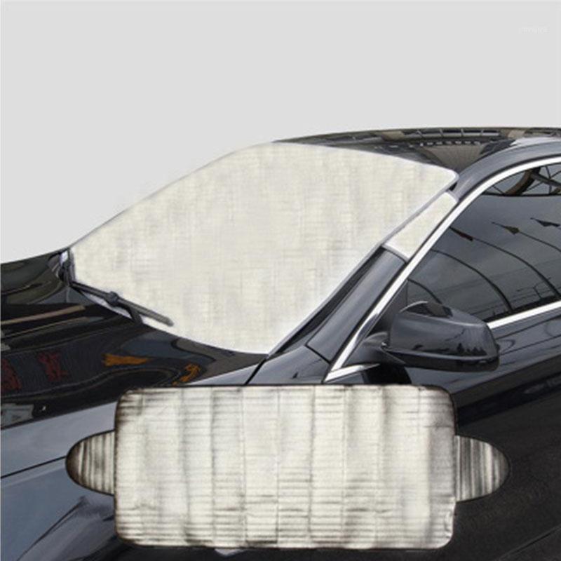

Car Snow Ice Protector Visor Sun Shade Fornt Rear Windshield Cover Block Cover Front Rear Block Window Windshield accessories1