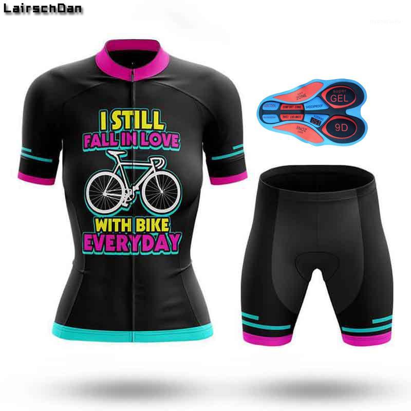 

LairschDan 2020 Pro Team summer cycling Jersey set Bicycle Clothing Breathable Women Short Sleeve shirt Bike shorts 9D Gel pad1