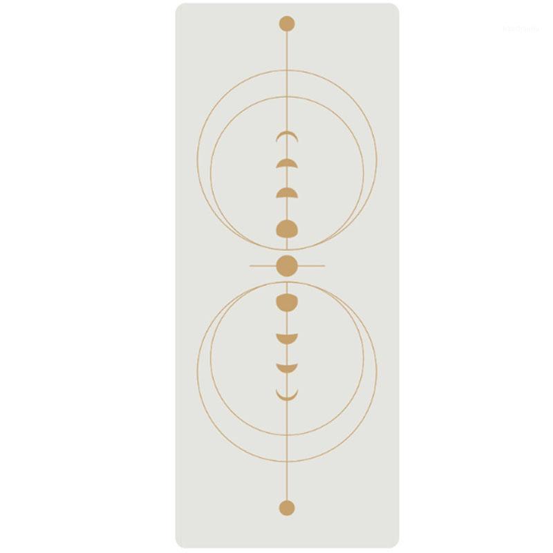 

White yoga mat PU natural rubber 5mm thick local mat wet and dry non-slip yoga1, Red