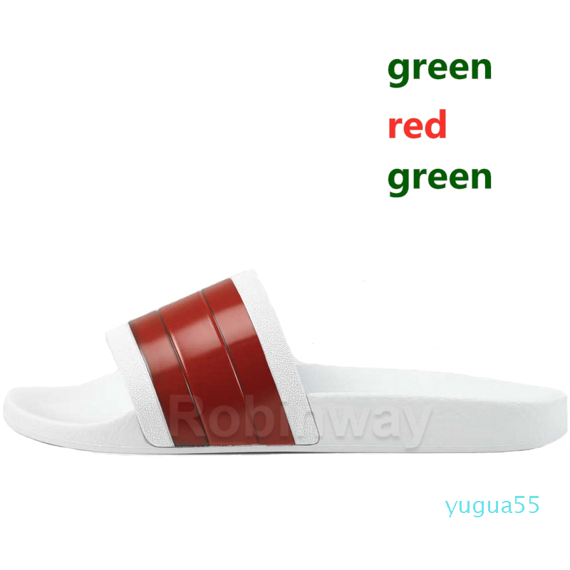 

Hot Fashion Logo Rubber Red Green Mens Slippers Summer Black White Stripe Pursuit Pool Women Sandal Shoes Print floral Web Non-slip 1277