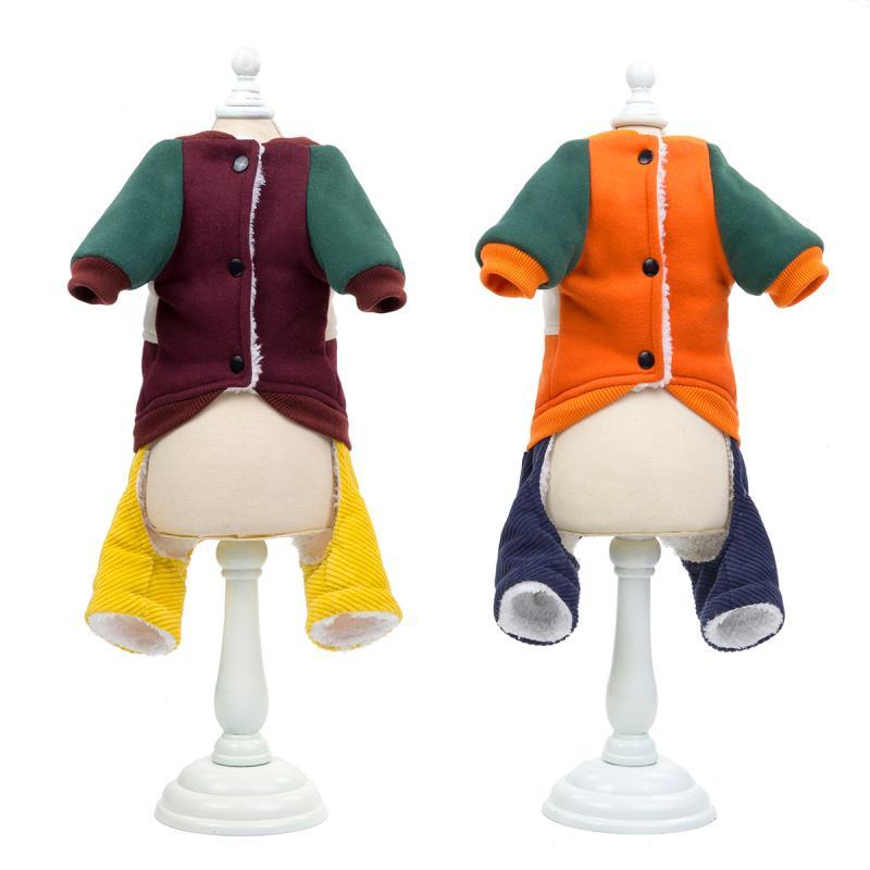 

Thicken Dog Clothes Jumpsuit Winter Dog Costume Outfit Chihuahua Yorkshire Pomeranian Bichon Schnauzer Coat Jacket Garment, Orange