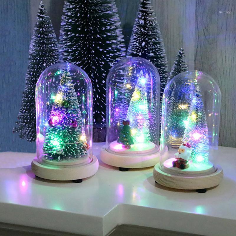 

Christmas Led Light Xmats With Tree Glass Cover Fairy String Light Glass Dome Desktop Christmas Lantern Decor Ornaments Pendants1