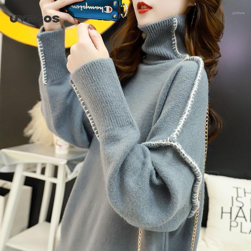 

Winter Sweater Women's High-neck Loose Loose Korean Style Lazy Lazy Wind Knitted Bottoming Shirt1, Beige