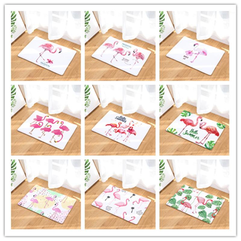 

Nordic style Flamingo mat bedroom rug kitchen bathroom mat rectangular door1