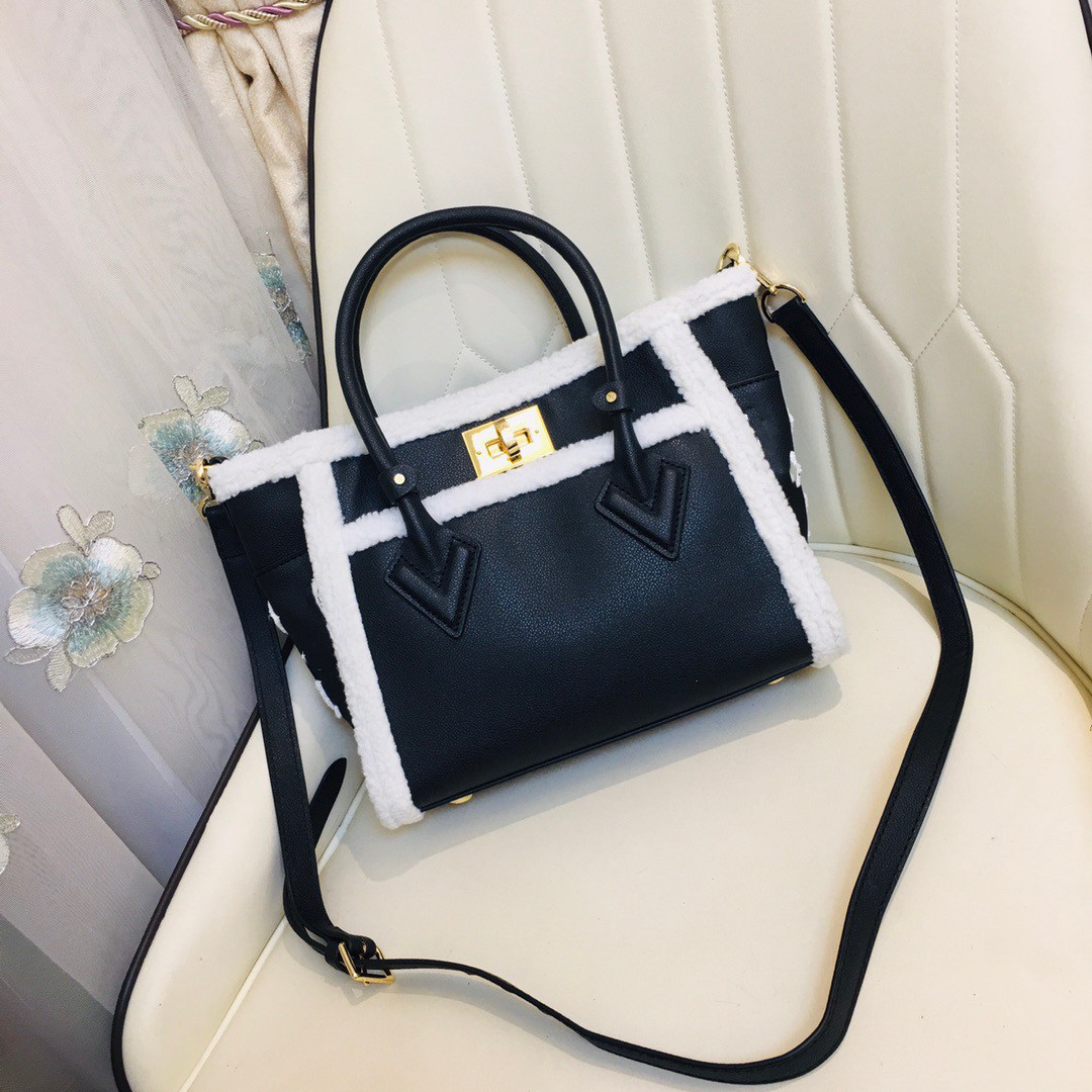 

5A+ top quality women handbags luxury Designers Bags totes fashion handbags Togo leather pochette clutch classic bag Wool decoration 2 colors, Customize