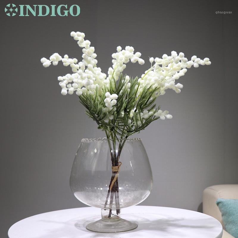 

Decorative Flowers & Wreaths INDIGO- 5 PCS White Australia Mimosa Bouquet Cherry Table Artificial Flower Wedding Party Event Decoration 1, 5pieces yellow