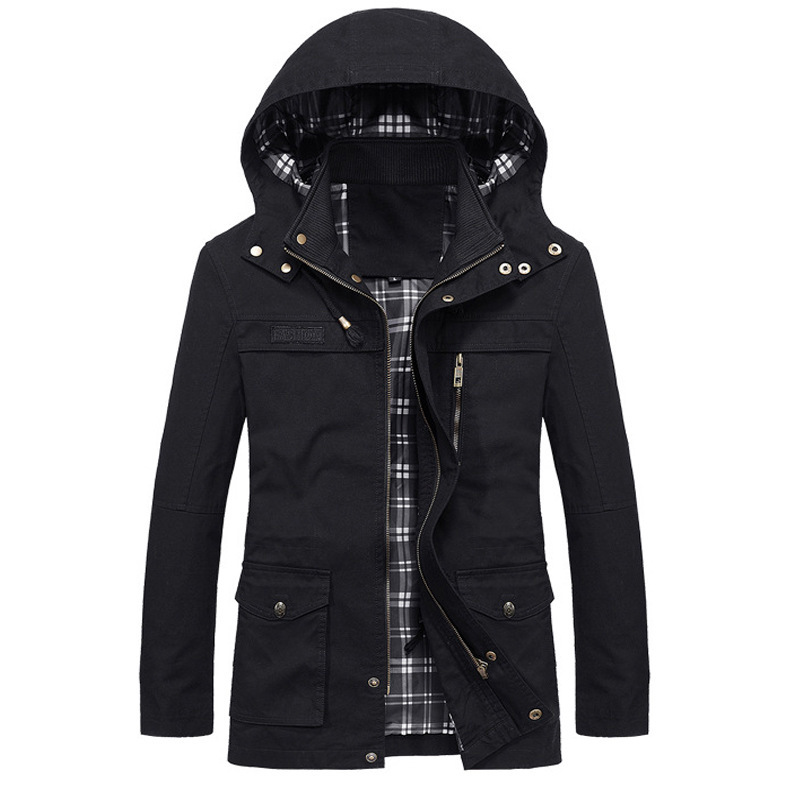 

2021 The New Hot Winter with Smart Hoodie Casual Overcoats Manly Fine Fitting New Cotton Fashion Outward Jackets Plus Size M-5xl Agmt, Beige