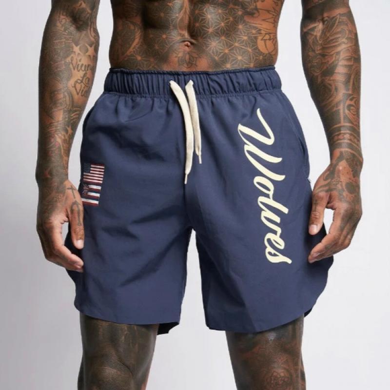 

Summer Men Shorts Fashion Solid Color Elastic Waist Sandy Printing Beach Shorts Leisure Bodybuilding Workout Loose Mens1, Green