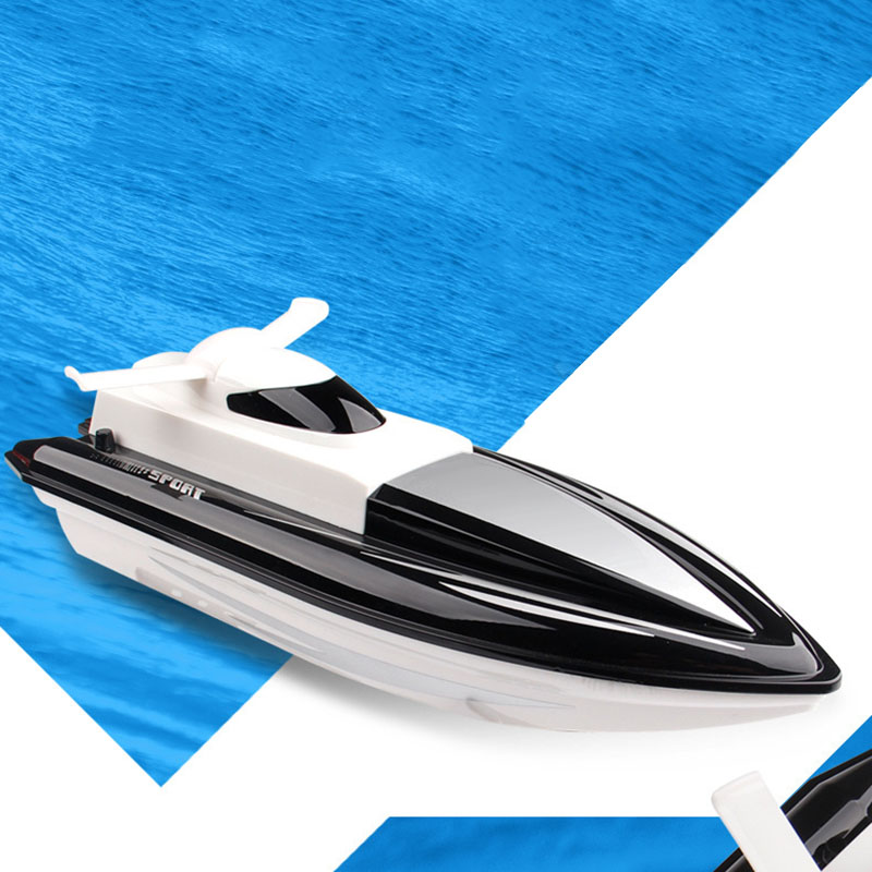 

Remote Control Speedboat 20km / H Super High Speed Boat Remote Control Speedboat Electric Remote Control Toy Summer Water, Black
