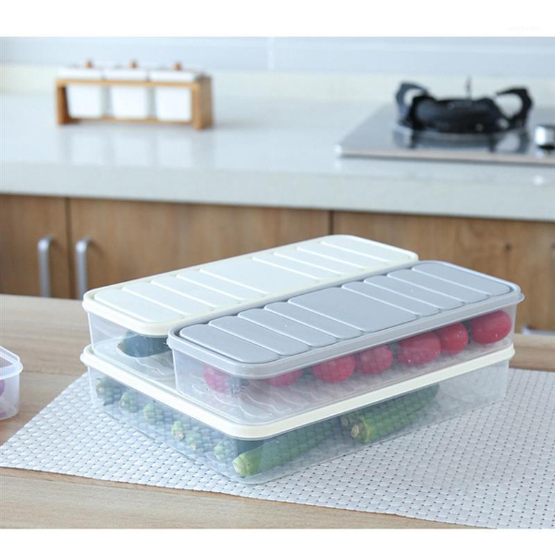 

2pcs Kitchen Storage Box Plastic Fridge Storage Box With Lid Drawer Container Organizer Holder Dumplings Transparent Case1