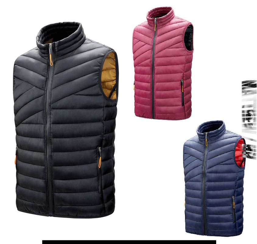 

2020 Men's winter vest men's leisure warm vest fashionable and handsome Campus H046, Black
