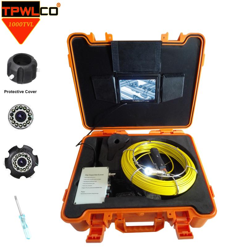 

7" TFT LCD 20/40M Pipe Inspection Video Camera,Waterproof Drain Sewer Pipeline Industrial Endoscope support DVR Recording
