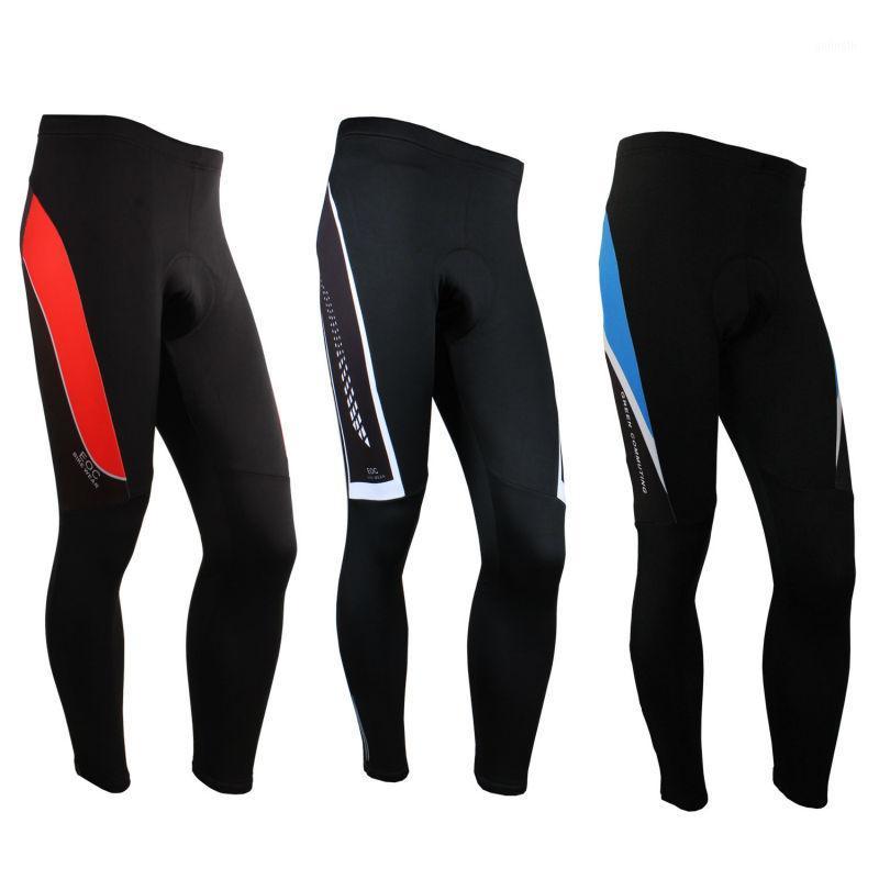 

New Men' Winter Fleece Thermal Warm Road Riding Cycling Pants Padded Outdoor Sports Tights Bike Bicycle Trousers 3 Color1, Red