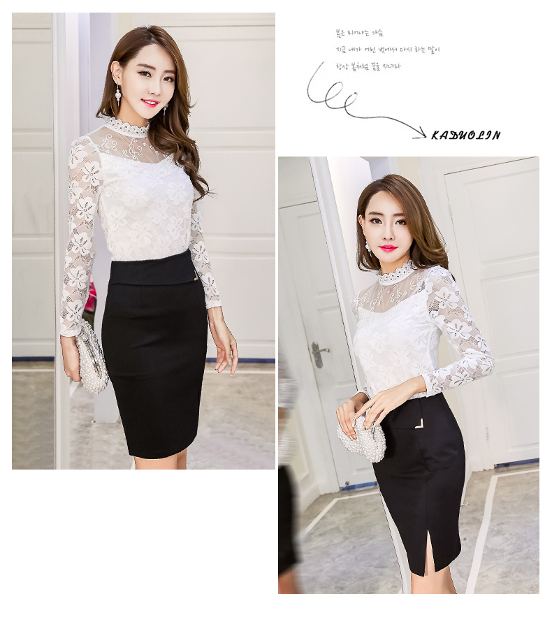 

2021 New Ladies Formal Work Quality Sexy Waist High Knee Pencil Red Black Skirt Short 67cm