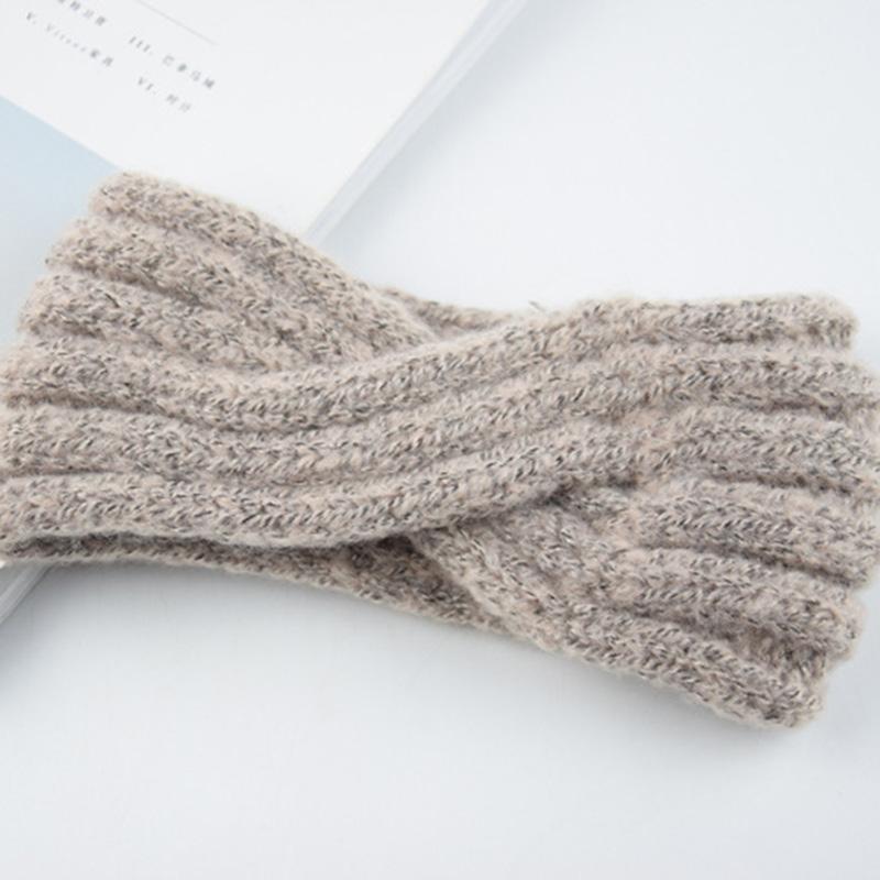 

Bows Elastic Hairbands Knitted Winter Ear Warm Head Wrap Wide Hair Accessories Headband for Women Indoor Yoga Fitness Headwrap1, Red