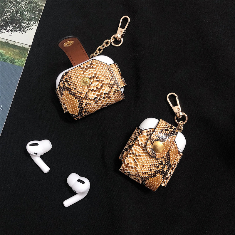 

For Airpods Pro 1 2 3 Bluetooth Wireless Earphone Case Fashion Snake Skin Cover For Airpods Pro Case Headset Charging Box