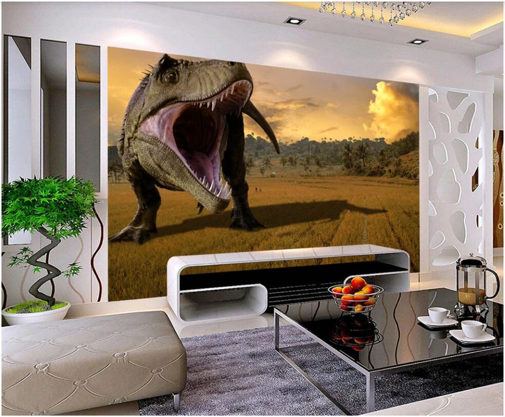 

3d wallpaper custom photo mural Forest steppe dinosaur background living room home decor 3d wall murals wallpaper for walls 3 d in rolls, Non-woven wallpaper