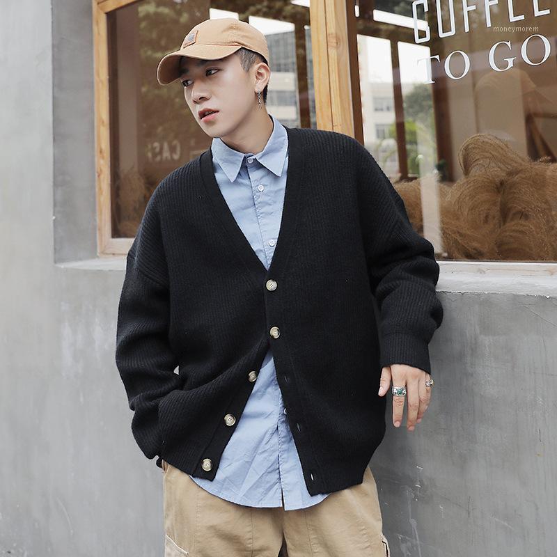 

Cardigan Men Clothes 2020 Man Harajuku Ulzzang Sweaters Casual Vintage Winter Sweater Long Sleeve Hip Hop Clothing1, Black
