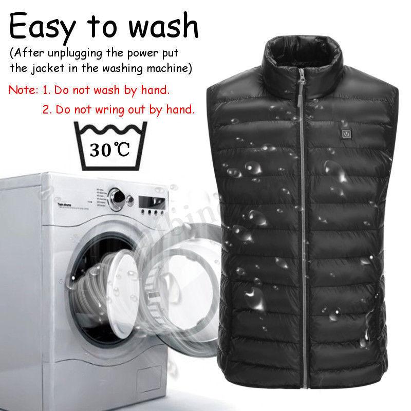 

Electric Heated Vest Men Electric Heating Vest Thermal Warm Heating Clothes Outdoor Fishing Hunting Winter Usb Heated Jacke, Black