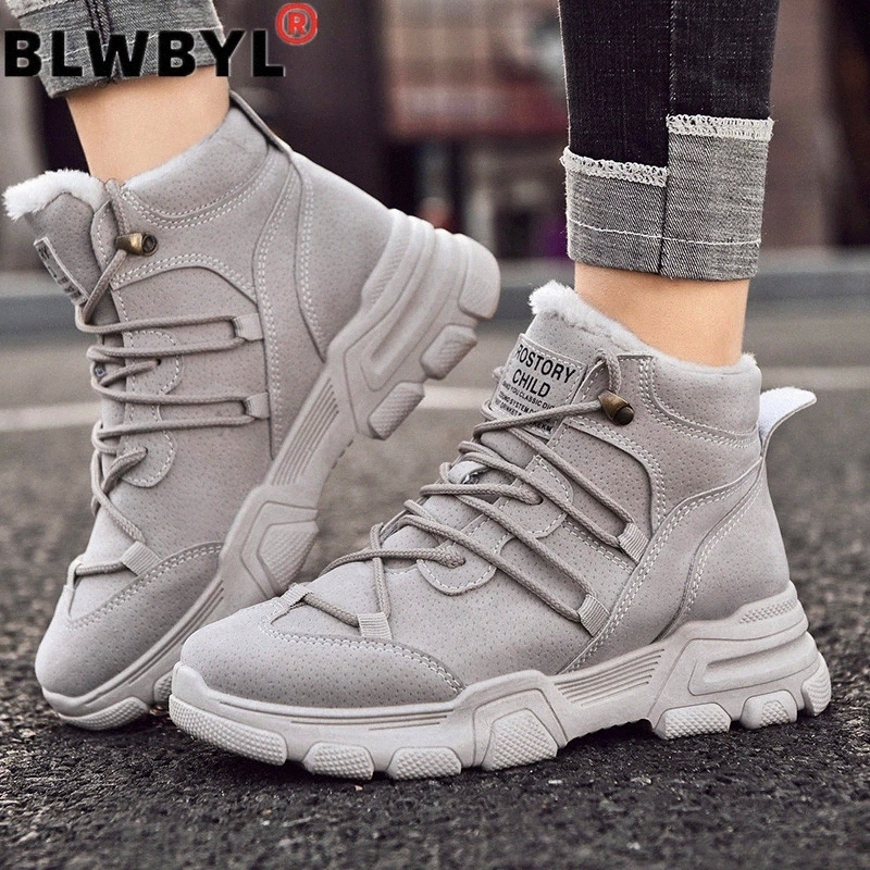 

New Women Casual Shoes Designer Fashion High Quality Woman Fashion Sneakers Trend Leisure Boots Flats Winter Zapatillas Botas #wr84, Black