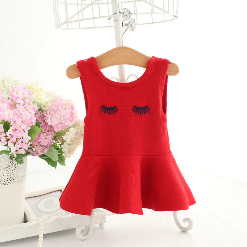 

2021 New Autumn Christmas Baby Girls Girl Clothing Knit Sweater Mermaid Eyes Embroidery Kids Es 0-2t Red Grey Ul4l
