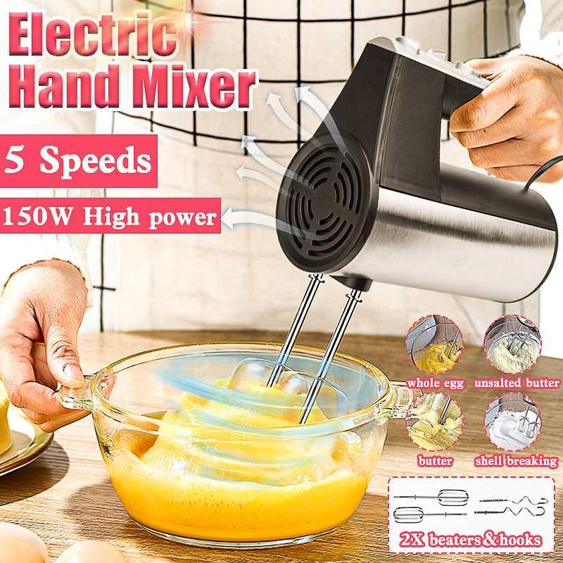 

5-Speed 150W Control Hand Mixer Blender Multifunctional Processor Kitchen Egg Beater Cream Mixer Mini Cooking Tools1