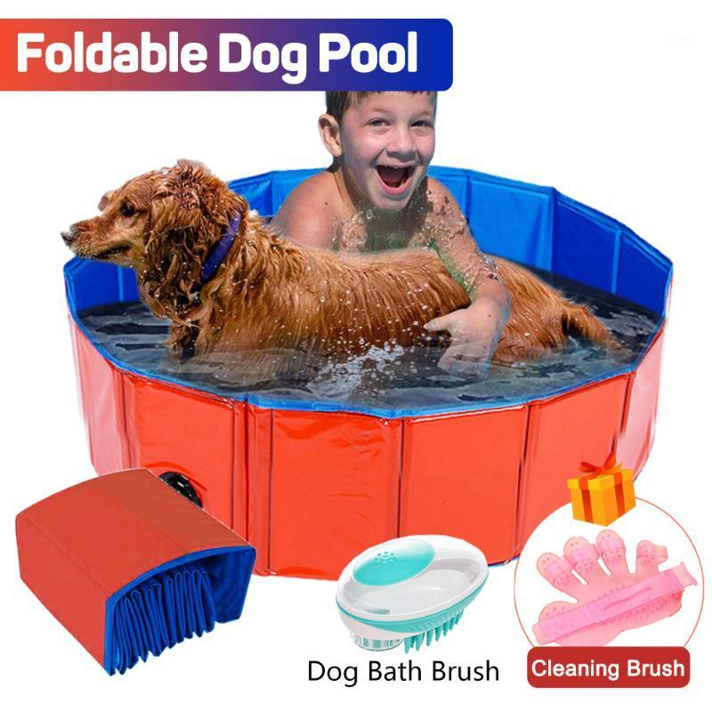 

Dog Pool Foldable Dog Swimming Portable Pool Pet Bath Swimming Bathtub for Dogs Cats Kids Collapsible Outdoor Garden1, Message brush