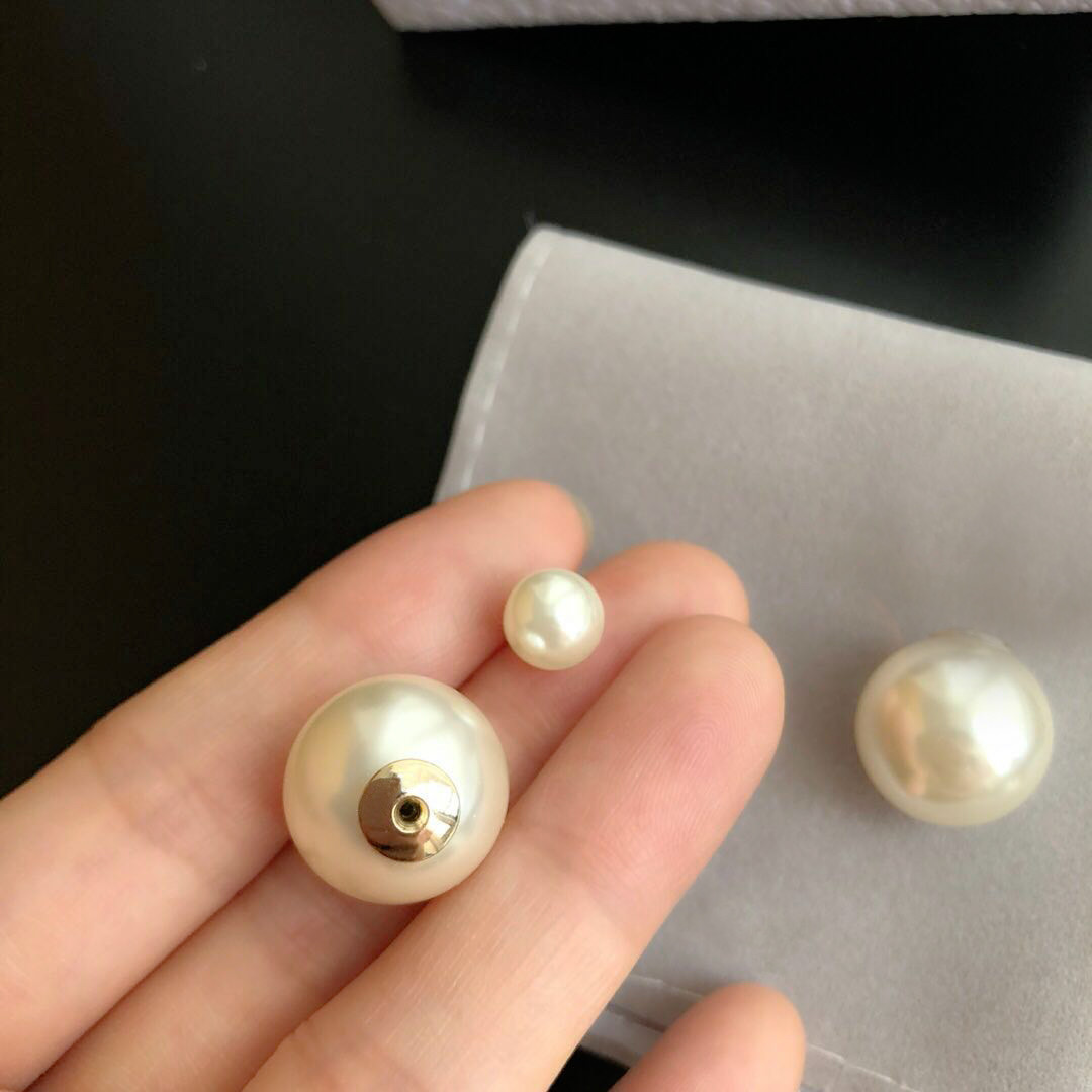 

Fashion Have stamps pearl stud earrings aretes for lady women Party wedding lovers gift engagement jewelry for women