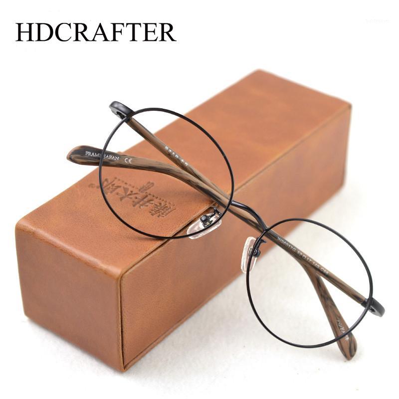 

HDCRAFTER Vintage Luxury Round Man Metal Glasses Frame Men Optical Myopia Prescription Eyeglasses Frame Women Reading Eyewear1