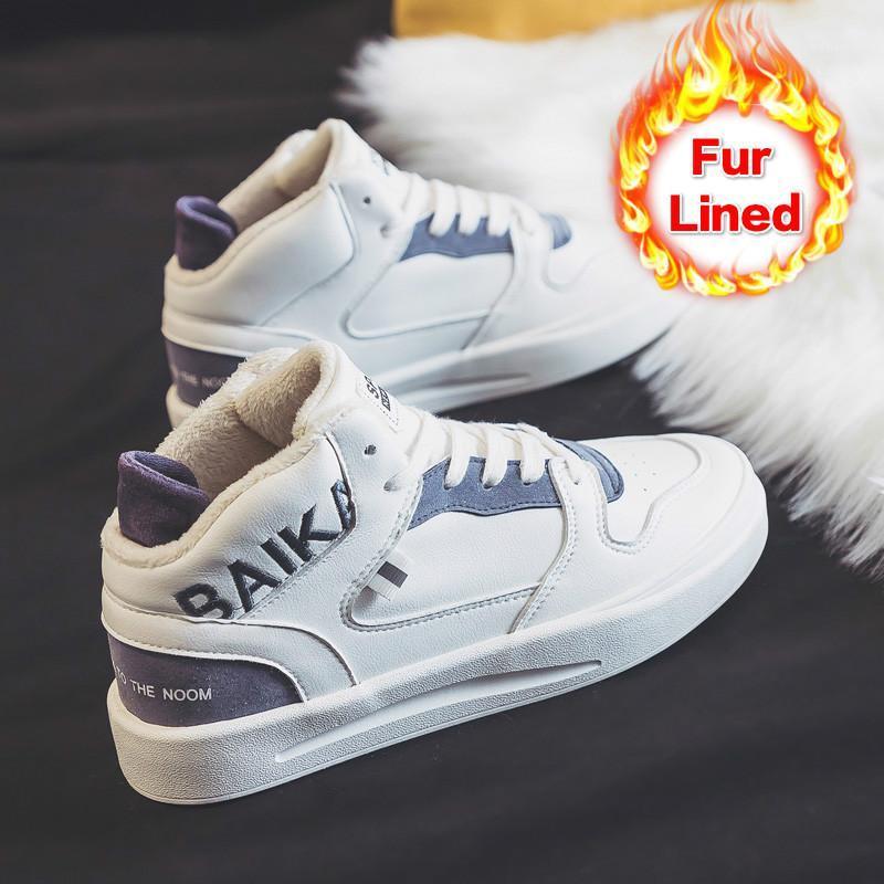 

Winter Shoes Women Girls Sneakers Fur Lined Ankle High Boots Leather Waterproof 35-40 Nice Quality Warm Plush Inside Female Shoe1, Gray