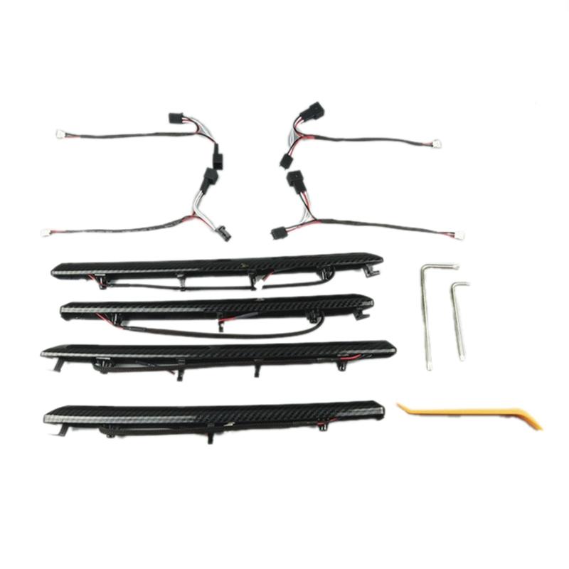 

Car Door LED Lamp Cover Trim Carbon Fiber Color For- A3 8V 2014-2020 S3 Auto Interior Ambient Light Decoration