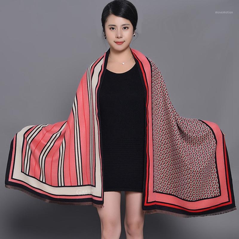 

Double Face 2020 Winter New Scarf Women Cashmere Jacquard Lady Scarves Thick Blanket Soft Shawls Wraps1