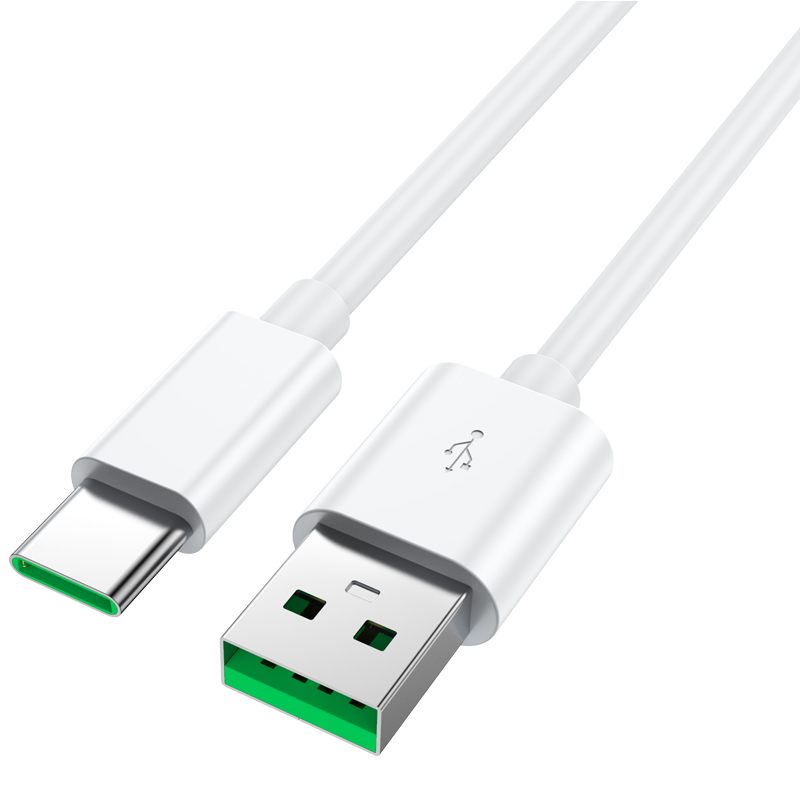 

USB C Cables 5A Fast Charging Cord for OPPO R17 Find X Reno Type-C Cable Mobile Phone Accessories Data Cable Charger, White