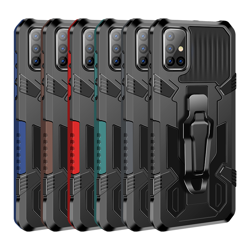 

Rugged Hybrid Armor Belt Clip Stand Magnetic Case For Samsung A01 Core A10 A20 A30 A50 A70 A10S A20S A11 A21 A51 A71 5G A41 A21S M31 M31S, 5pcs/color/model