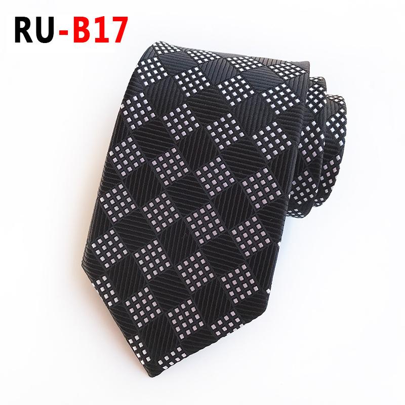 

Bow Ties 100% Silk Men's Charm Classic Grid Tie JACQUARD WOVEN Suits Necktie 8cm Silvery Black