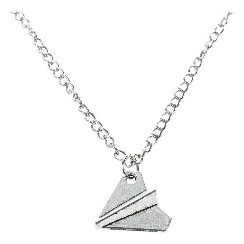 

Fashion One Direction Harry Styles Paper Airplane Necklace (Silver)1