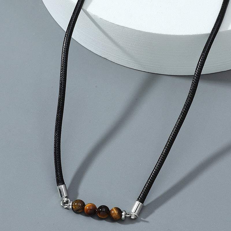 

Simple Vintage Men Necklace Leather Chain Casual Fashion Male Punk Style Necklace Hip Hop Gift Jewelry