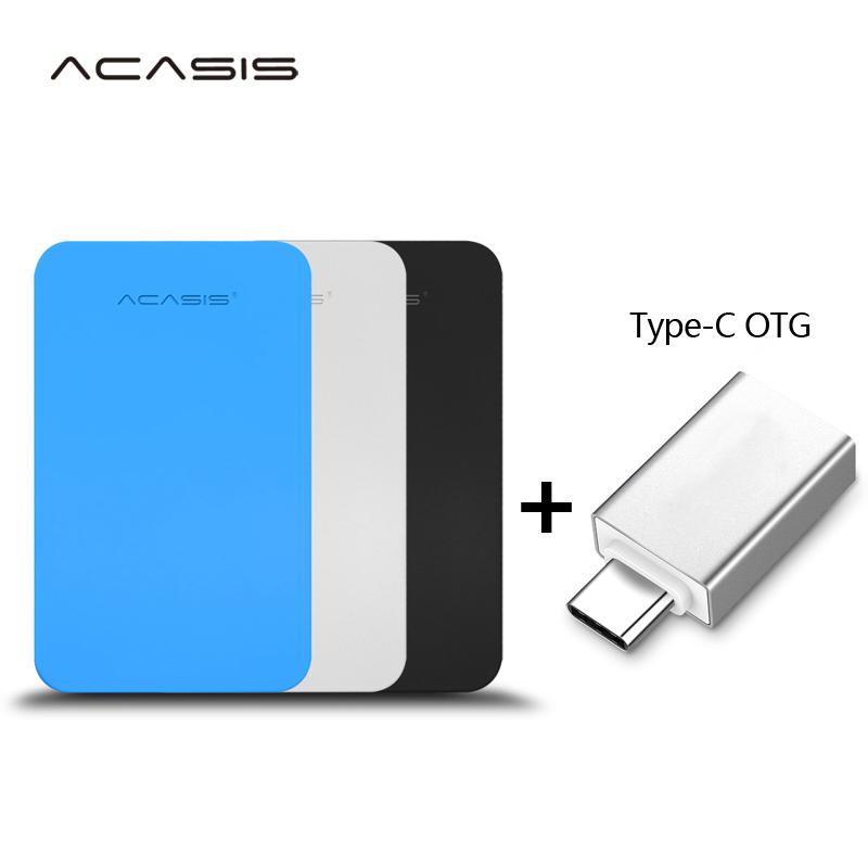 

ACASIS Original 2.5" Portable External Hard Drive Disk USB3.0 High Speed HDD for PC/Mac Type-C interface Android mobile phone