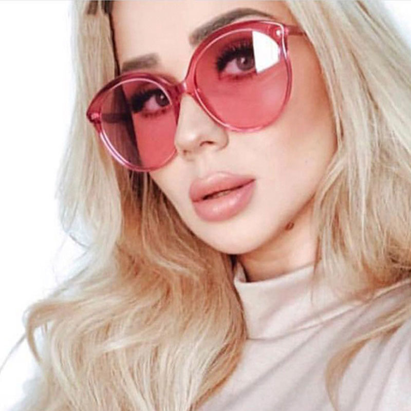 

New Retro Round Sunglasses Women yellow Clear Color Brand Designer Vintage Sun Glasses Ladies Transparent Glasses UV400