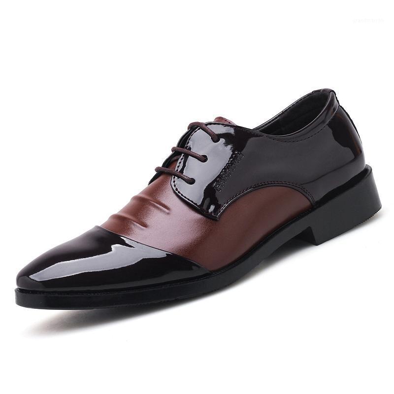 

Men New Brand Business Dress PU Leather Breather Shoes Men Formal Shoes Wedding Pointed Toe Big Size 38-481, Black
