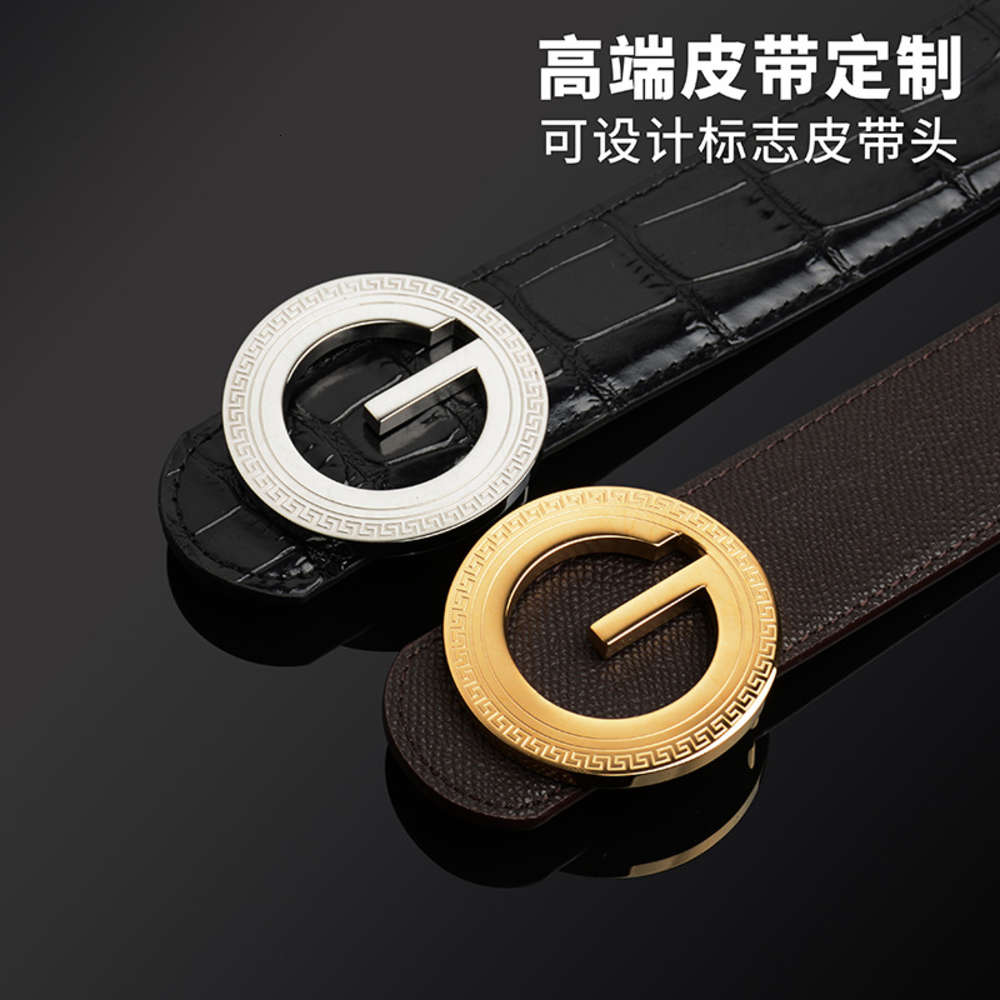 

Stainless steel smooth buckle belt head plate buckle customized men's stainless steel smooth buckle enterprise customized, Gold