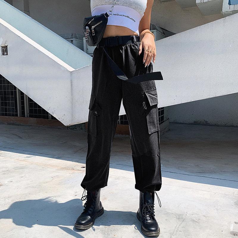 

Autumn Winter Sweatpants Women Casual Running Harem Pants Loose Trousers For Women Black Striped Side Sweat Pants With Belt1