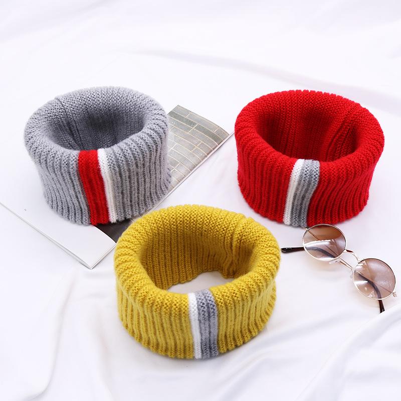 

New Children Winter Scarf Boys Girls Neck Ring Collar Kids Knitted Wool Warm Scarf Thick Elastic Shawl Children Neckerchief
