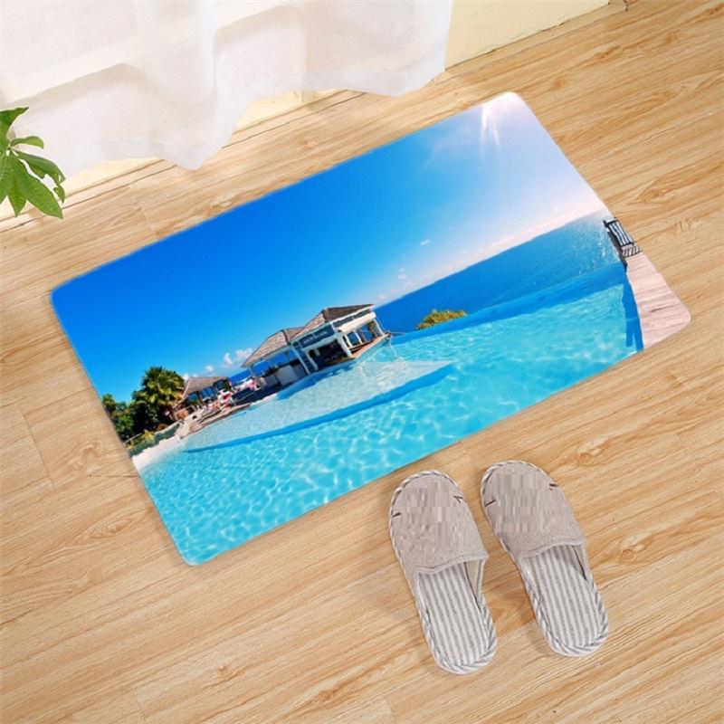 

Sea Beach Scenic Entrance Doormat Kitchen Rugs Door Mats Welcome Floor Mats Karpet Front Porch Rug Foot Pad Home Decor Drop ship