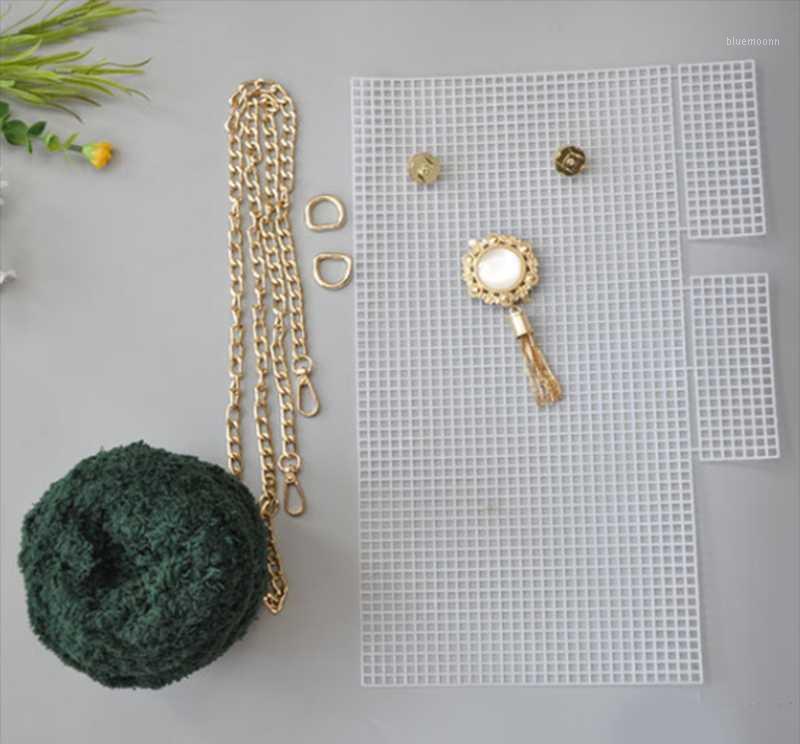 

Coral Fleece Metal Handle Acrylic Net Material Set for Bag Handbag DIY Handmade1