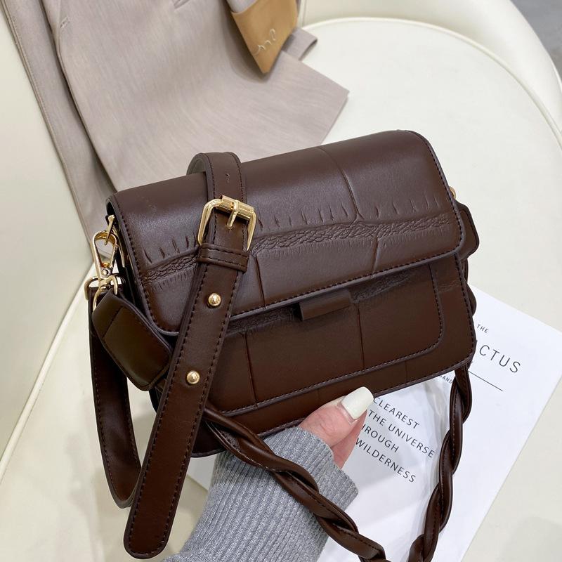 

Design Crossbody Bags for Women 2021 Female Shoulder bags Ladies Handbags Winter pu Leather Vintage Sling bag, Coffee