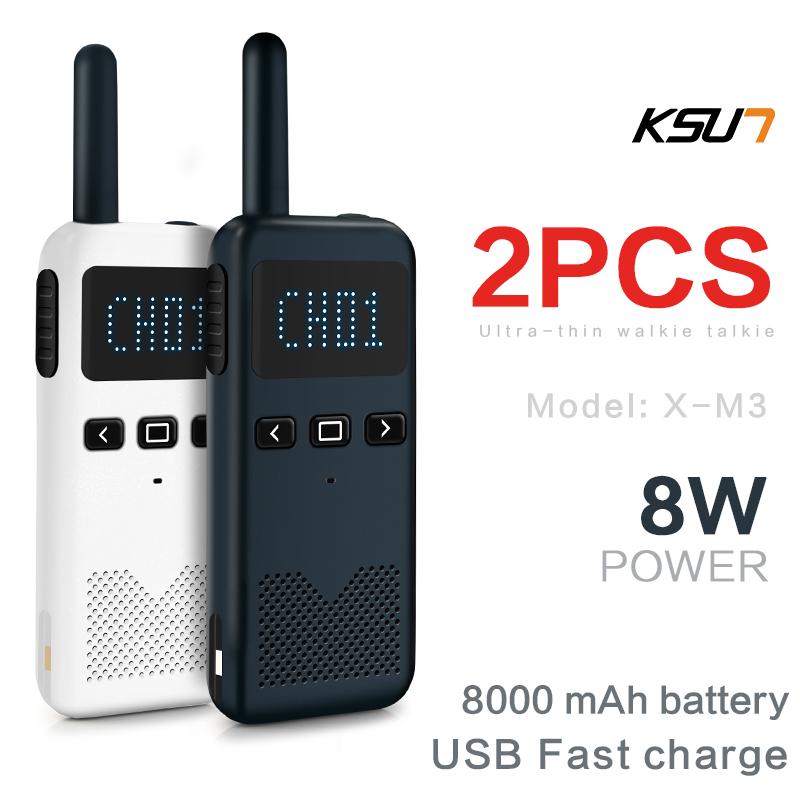 

2PCS Walkie Talkie KSUN KSM3 Civil Kilometer High Power Intercom Outdoor Handheld Mini Radio Talkie Walkie