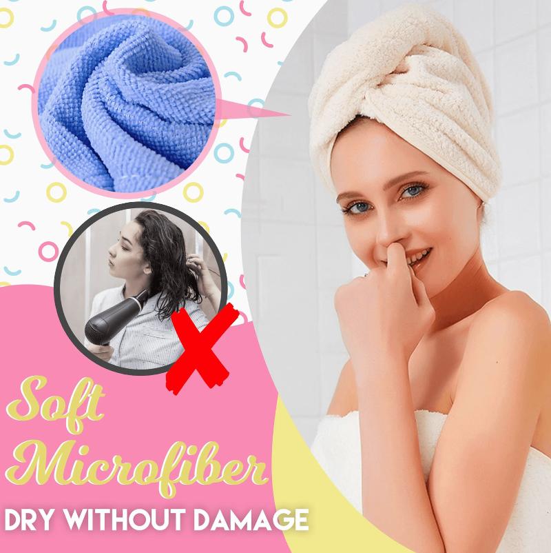 

Microfiber hair towel turban towel Quickly hair drying Women Girls Ladies Absorbent shower cap Bathroom Products 2021