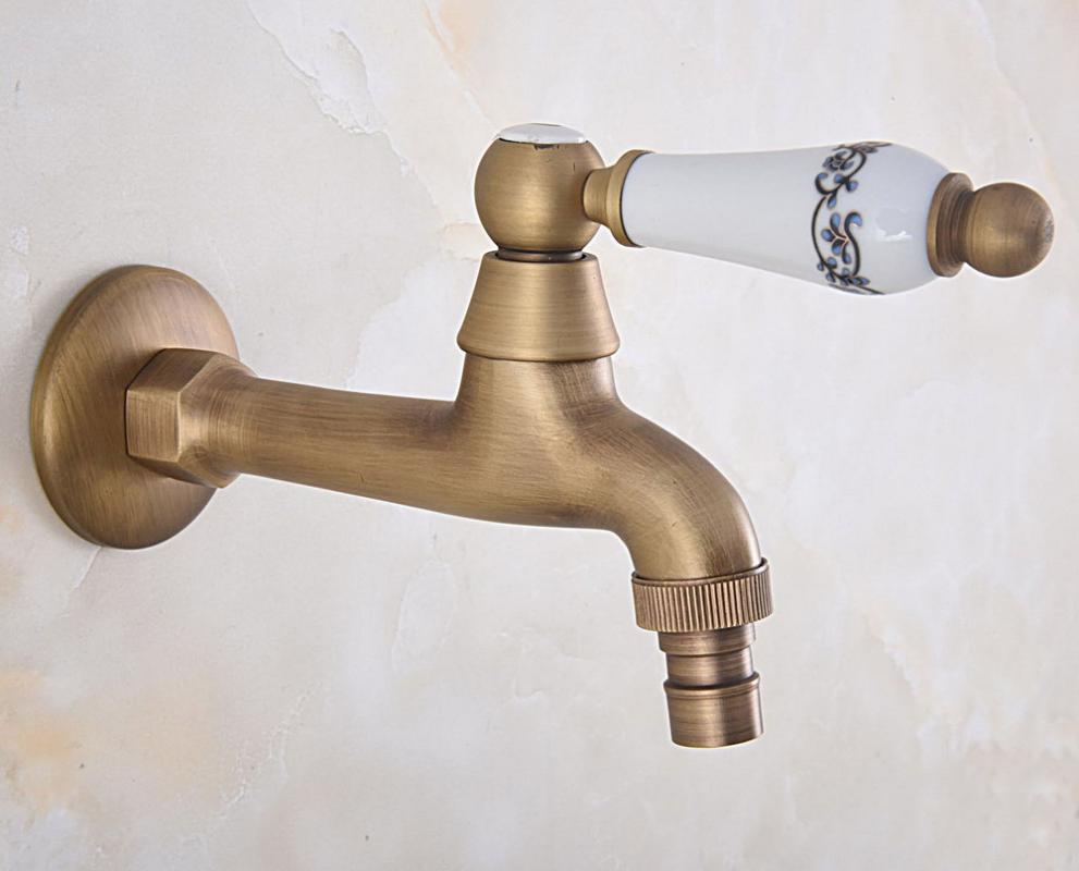 

Antique Brass Single Ceramic Handle Bathroom Washing Machine Faucet /Garden Water Tap / Laundry Sink Water Taps mav313